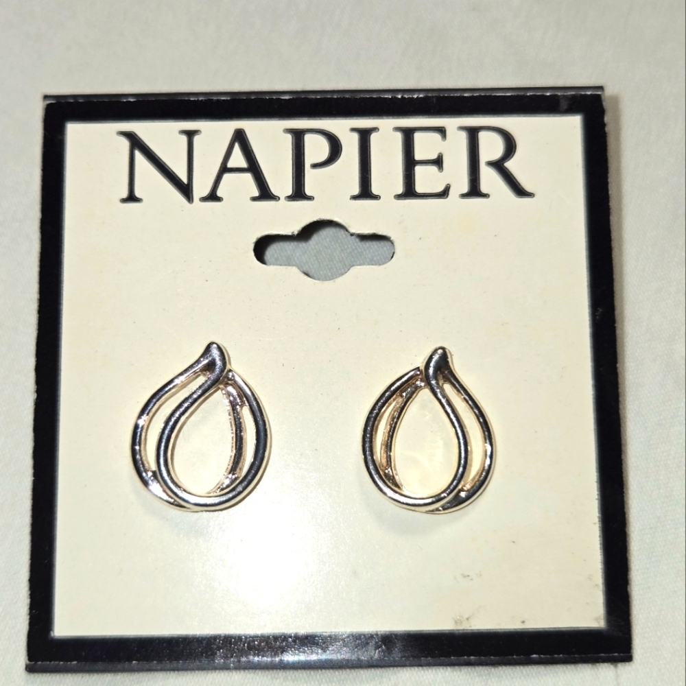 Napier Silvertone Tone Stud Earrings